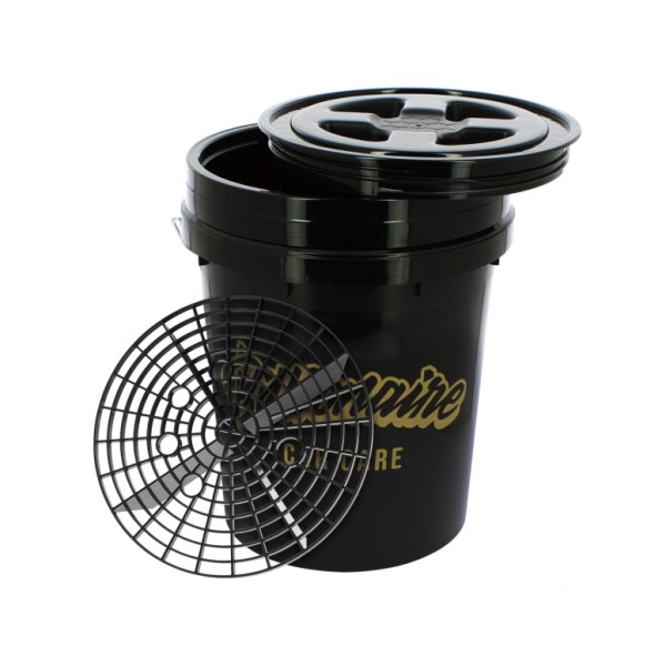Kit Limpieza para el Lavado Coche Kit Billionaire Cubo 20L Tapa y Rejilla